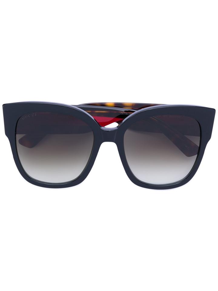 Gucci Eyewear Rectangular Frame Sunglasses - Black