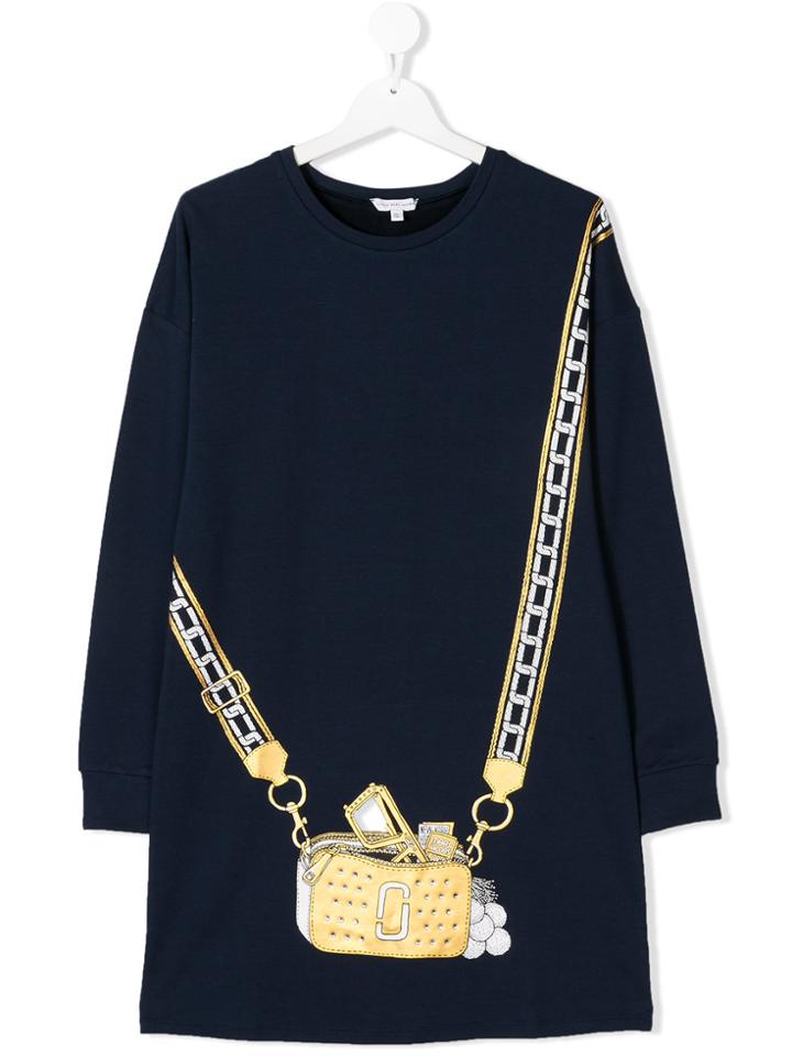 Little Marc Jacobs Teen Bag Print Dress - Blue
