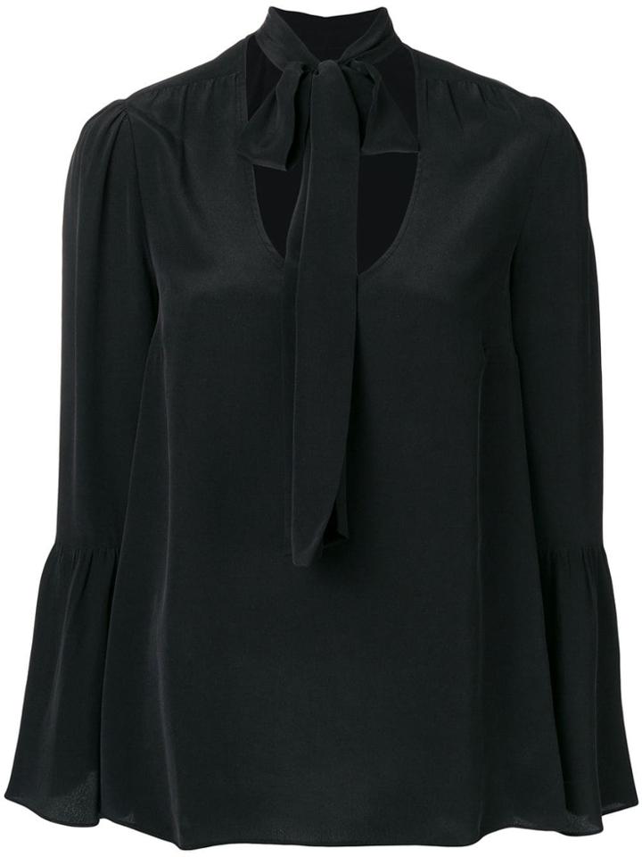 Michael Michael Kors Tie Neck Blouse - Black
