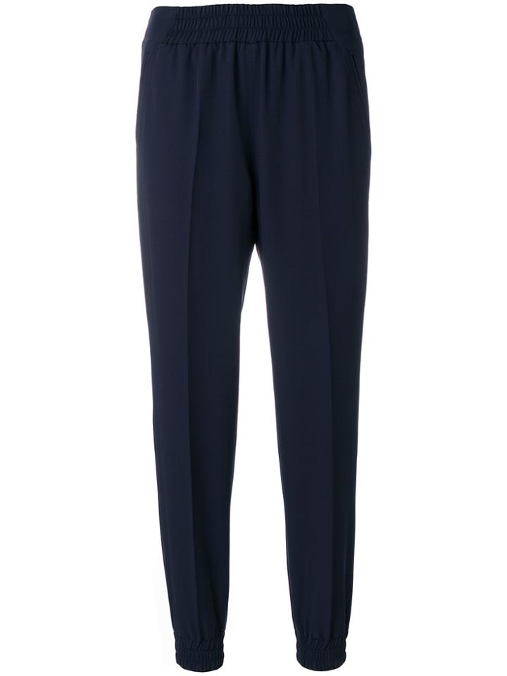 Blumarine Elasticated Slim-fit Trousers - Blue
