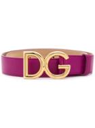 Dolce & Gabbana Logo Buckle Belt - Pink