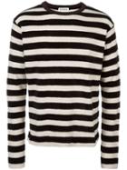 Umit Benan Striped Pullover, Men's, Size: Large, Black, Cotton/acrylic