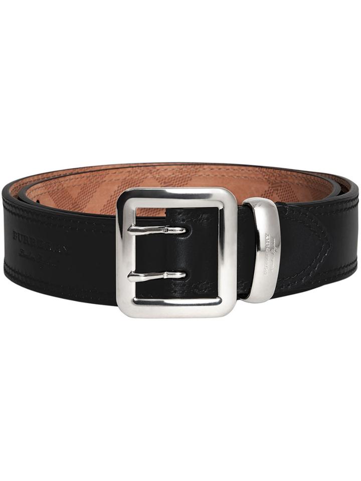 Burberry Topstitch Detail Belt - Black