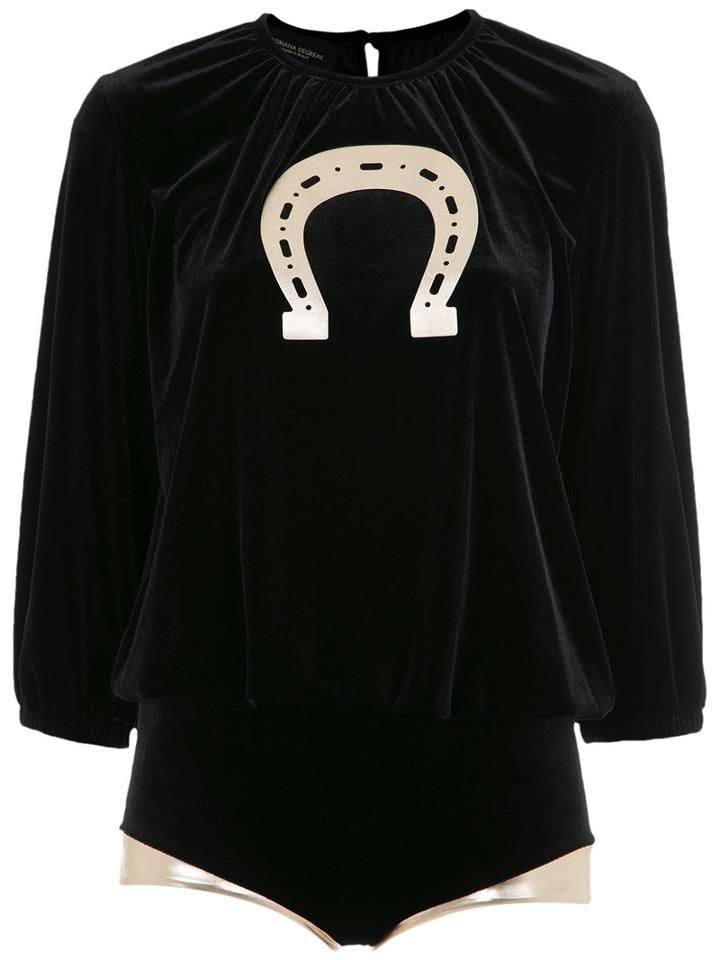 Adriana Degreas - Velvet Set - Women - Polyester/spandex/elastane - P, Black, Polyester/spandex/elastane