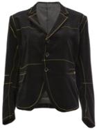 Christopher Nemeth Marks Detailing Blazer, Men's, Size: Large, Black, Polyester/cupro/cotton