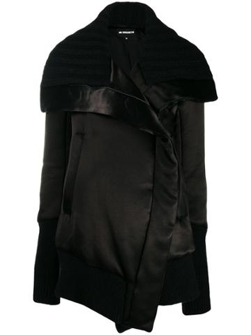 Ann Demeulemeester Sweater Accent Oversized Coat - Black