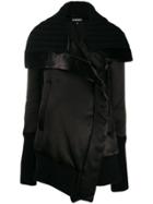 Ann Demeulemeester Sweater Accent Oversized Coat - Black