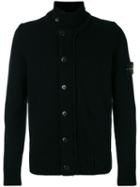 Stone Island - Logo Patch Cardigan - Men - Wool/polyamide - Xl, Black, Wool/polyamide