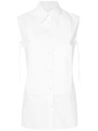 Mm6 Maison Margiela Sleeveless Bib Shirt - White