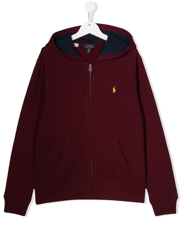 Ralph Lauren Kids Logo Zipped Hoody - Red