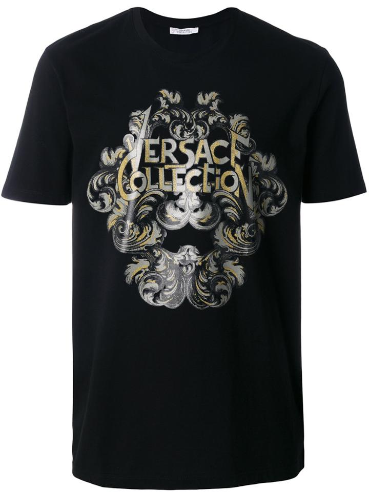 Versace Collection Logo Print T-shirt - Black