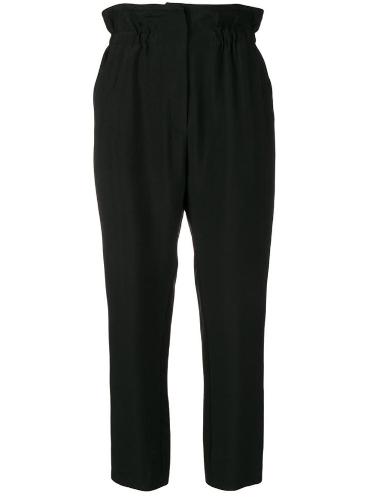 Iro High-waisted Cropped Trousers - Black