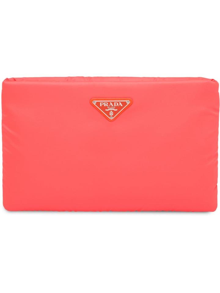 Prada Padded Clutch - Yellow & Orange