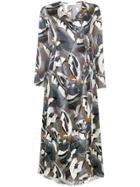 Fabiana Filippi Floral Wrap Dress - Grey