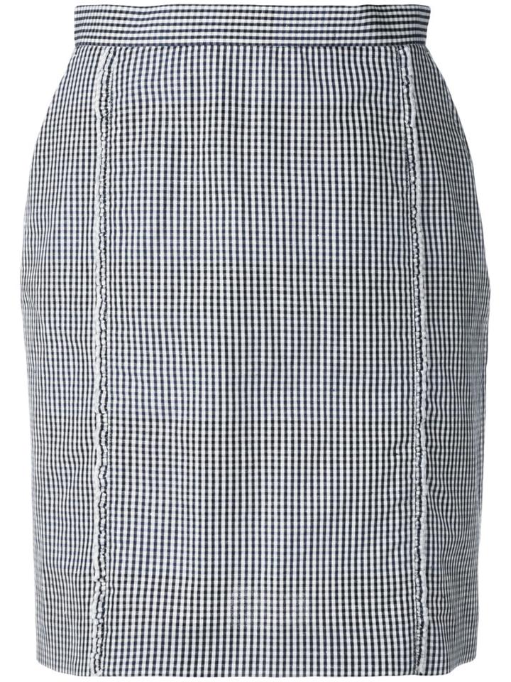 Ps By Paul Smith Pepita Skirt, Women's, Size: 40, Black, Cotton/linen/flax/viscose
