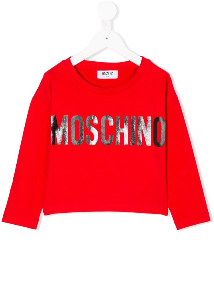 Moschino Kids - Logo Print Sweatshirt - Kids - Cotton/spandex/elastane - 8 Yrs, Red
