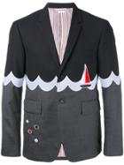 Thom Browne Boat Motif Blazer - Blue