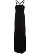 Oscar De La Renta Embellished Halter Neck Dress - Black