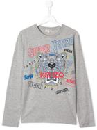 Kenzo Kids Logo T-shirt - Grey