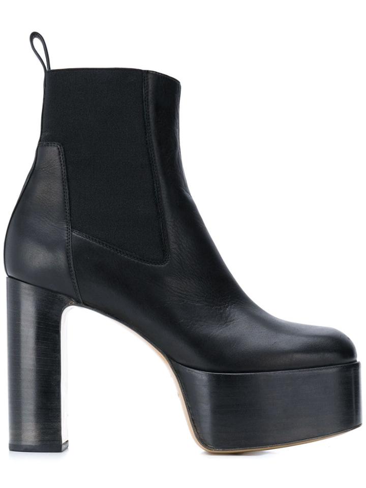 Rick Owens Kiss Ankle Boots - Black