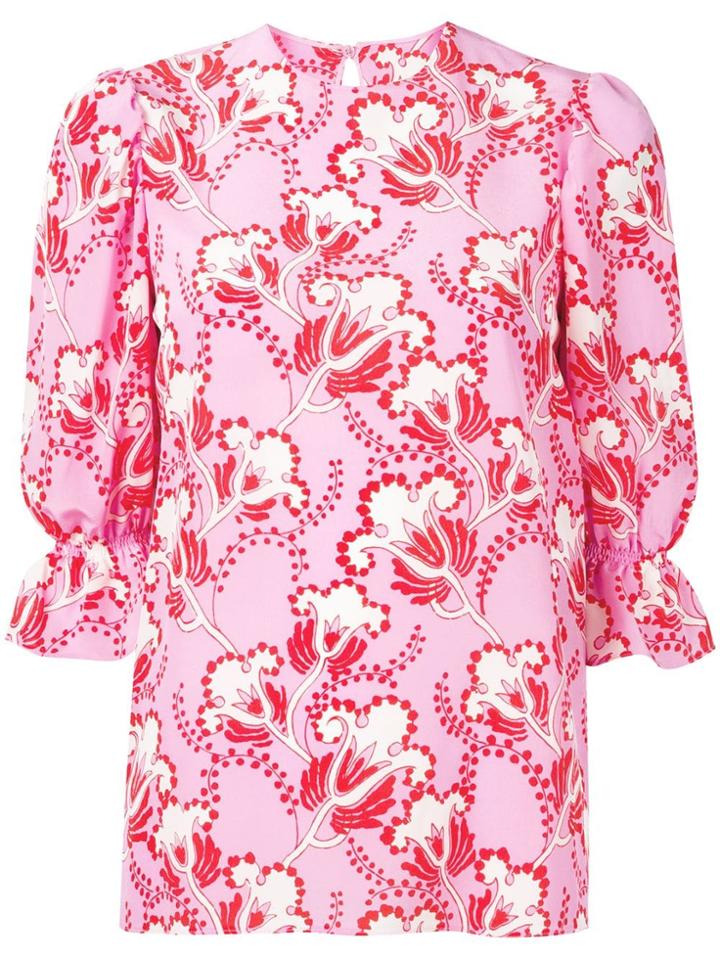Valentino Graphic Elder Print Blouse - Pink
