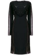 Stella Mccartney Lace Panel Fitted Dress - Black