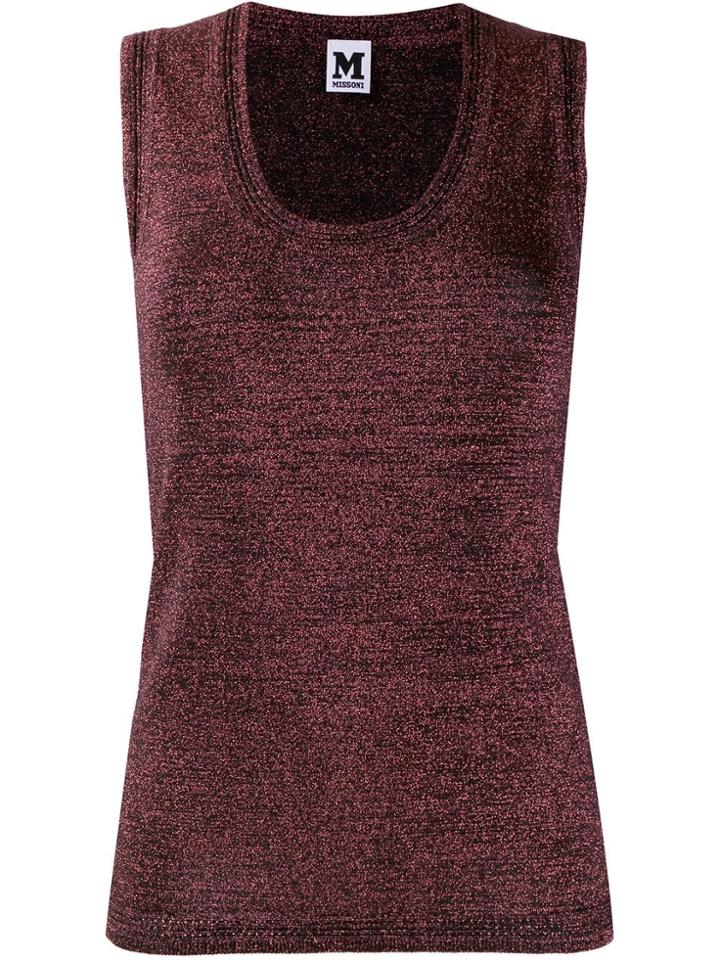 M Missoni Glitter Tank Top - Orange