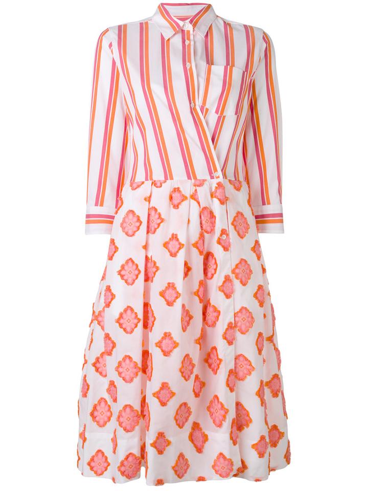 Sara Roka - Flower Print Dress - Women - Cotton - 40, Women's, White, Cotton