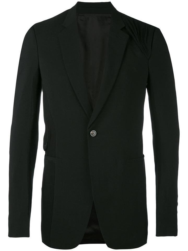 Rick Owens - Draped Blazer - Men - Silk/cotton/virgin Wool - 48, Black, Silk/cotton/virgin Wool