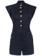 Nk Linen Romper - Blue