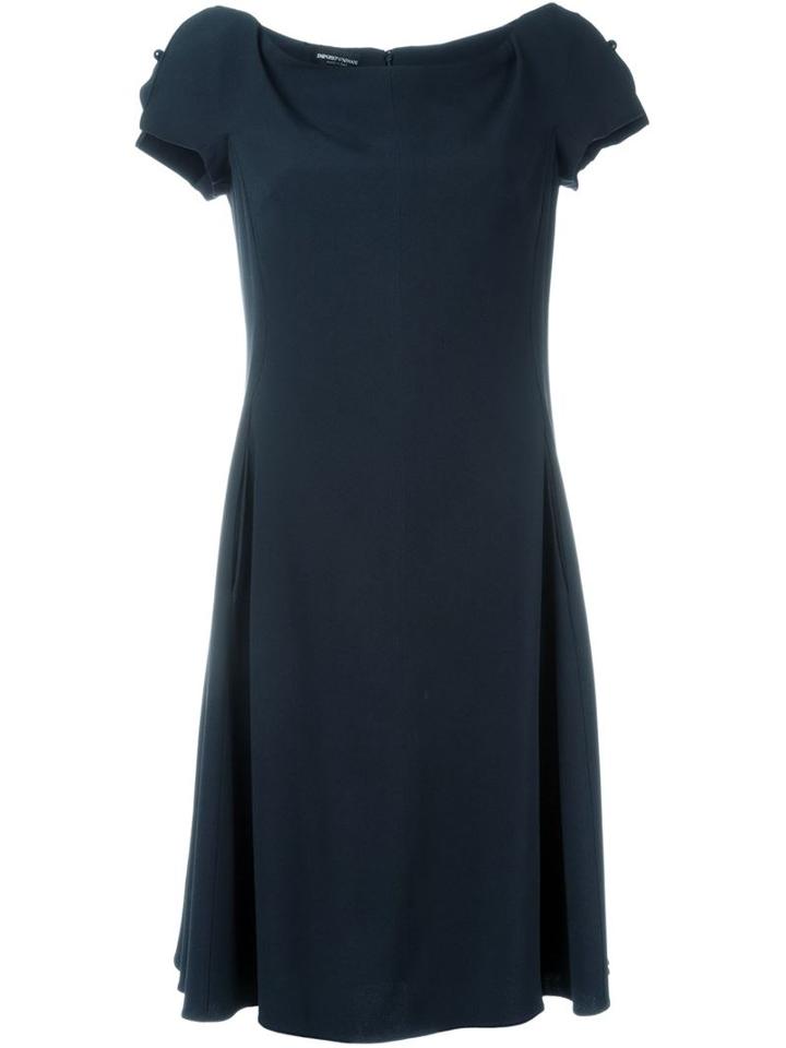 Emporio Armani Flared Boat Neck Dress
