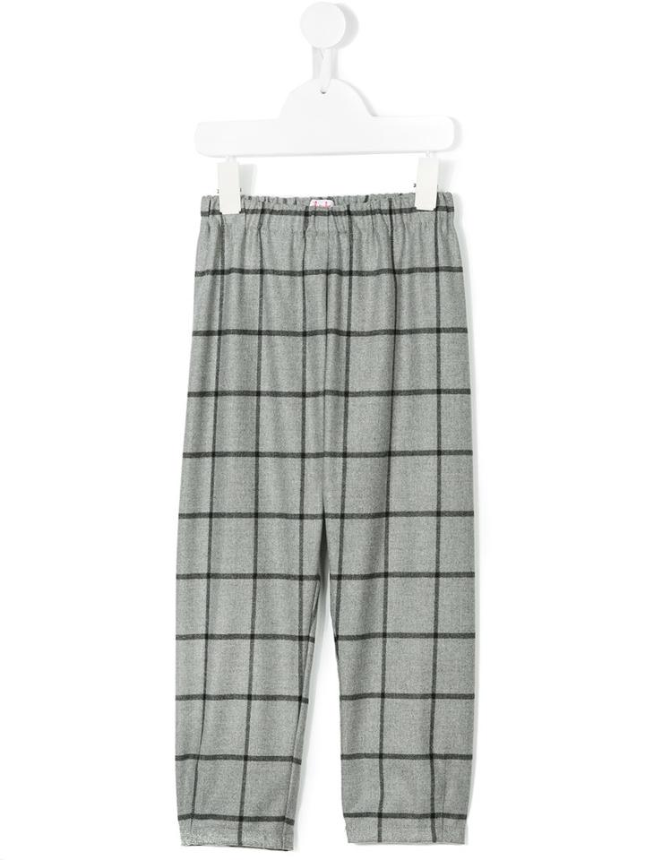 Il Gufo - Checked Trousers - Kids - Polyester/spandex/elastane/viscose - 12 Yrs, Grey