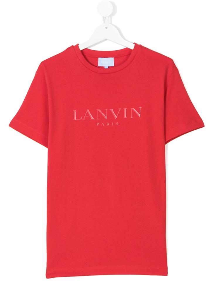 Lanvin Petite Logo Embroidered T-shirt