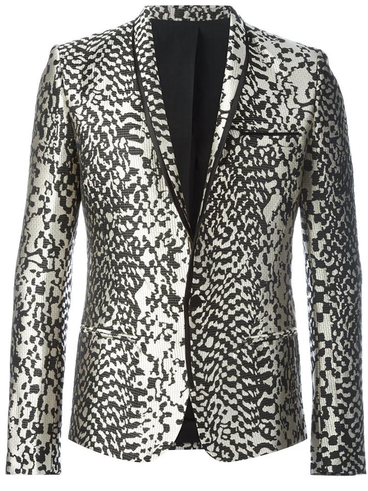 Haider Ackermann Jacquard Blazer, Men's, Size: 50, Black, Silk/cotton/polyester/rayon