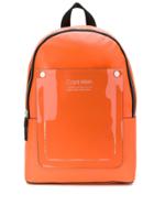 Calvin Klein Vinyl Logo Patch Backpack - Orange