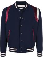 Alexander Mcqueen Harness Effect Varsity Jacket - Blue
