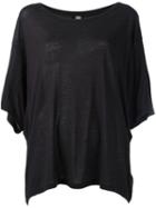 Thom Krom Boxy T-shirt, Women's, Size: Large, Black, Linen/flax/viscose/polyester