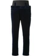 Haider Ackermann Velvet Cropped Trousers, Women's, Size: 38, Blue, Silk/cotton/spandex/elastane/metal (other)
