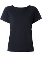 Zanone Boat Neck T-shirt, Women's, Size: 46, Blue, Cotton