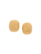 Christian Dior Pre-owned Ribbed Earrings - Gold