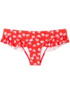 Verdelimon Floral Print Bikini Bottoms - Red