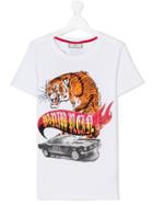 Philipp Plein Junior Teen Mixed-print T-shirt - White