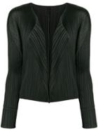 Pleats Please By Issey Miyake Open Front Cardigan - Black