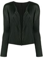 Pleats Please By Issey Miyake Open Front Cardigan - Black