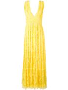 Just Cavalli Frill Maxi Dress - Yellow