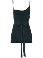 Kacey Devlin Asymmetric Wrap Cami Top - Black