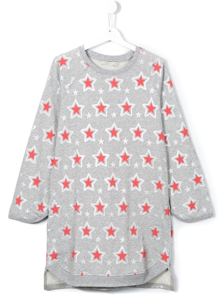 Stella Mccartney Kids 'saphire' Star Print Dress, Girl's, Size: 14 Yrs, Grey