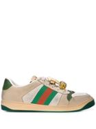 Gucci Screener Sneakers With Embellishment - Neutrals