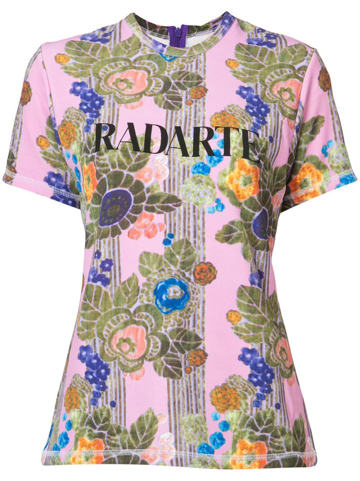 Rodarte - Radarte T-shirt - Women - Polyester/spandex/elastane - S, Pink/purple, Polyester/spandex/elastane