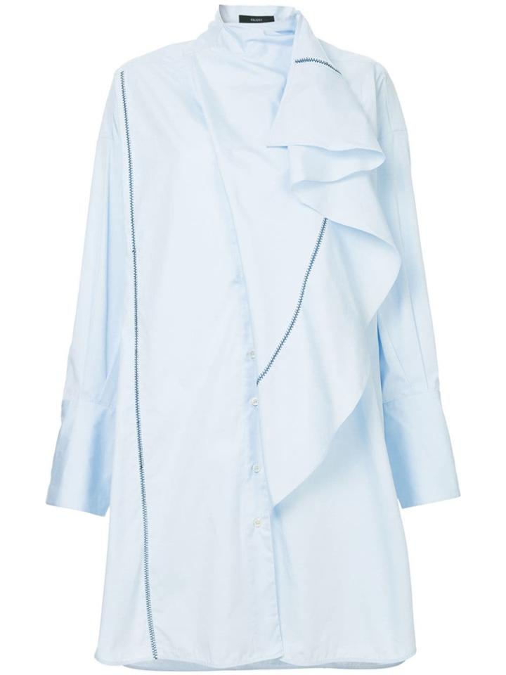 Ellery Metrica Drape Front Dress - Blue